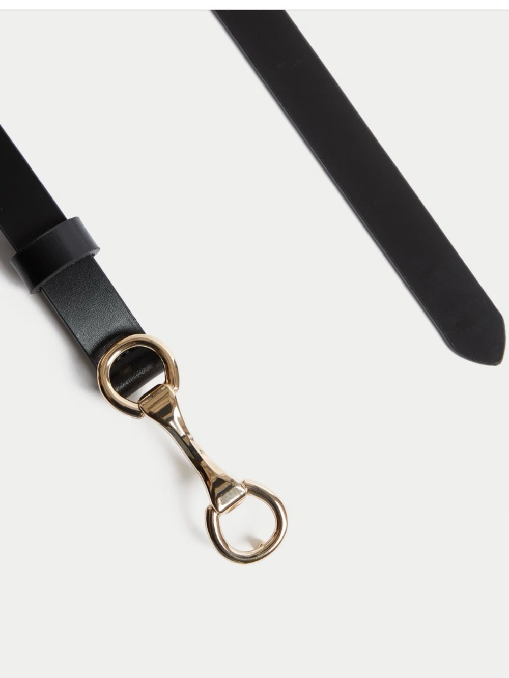 M&S Leather Snaffle Waist Belt - Picture 2 of 3